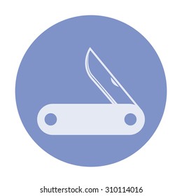 vector illustration of modern icon knife