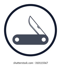 vector illustration of modern icon knife