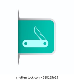 vector illustration of modern icon knife