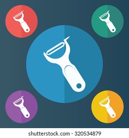 vector illustration of modern icon knife