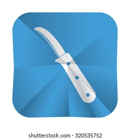vector illustration of modern icon knife