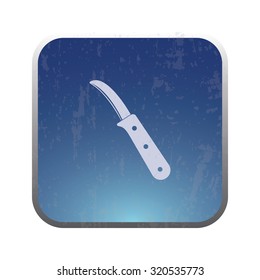 vector illustration of modern icon knife