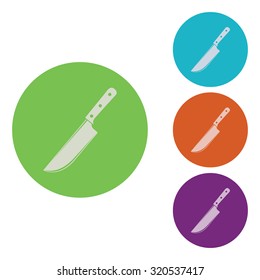 vector illustration of modern icon knife
