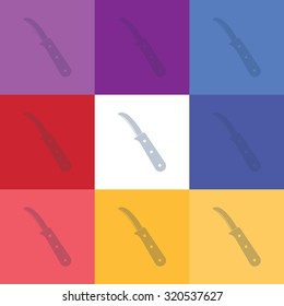 vector illustration of modern icon knife