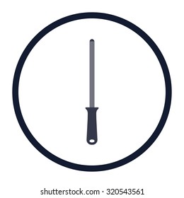 vector illustration of modern icon knife