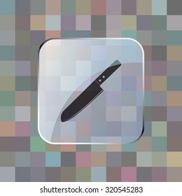 vector illustration of modern icon knife