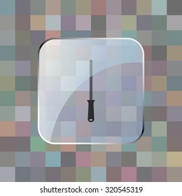 vector illustration of modern icon knife