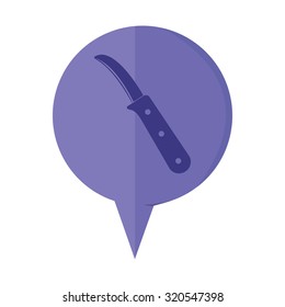 vector illustration of modern icon knife