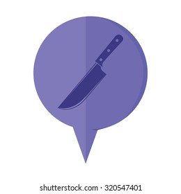 vector illustration of modern icon knife