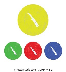 vector illustration of modern icon knife