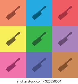 vector illustration of modern icon knife