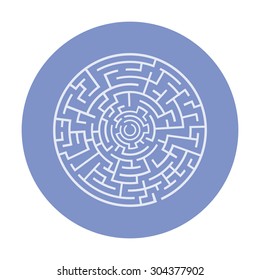 vector illustration of modern icon labyrinth