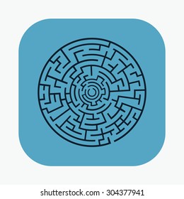 vector illustration of modern icon labyrinth