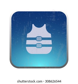 vector illustration of modern icon life vest