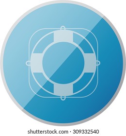 vector illustration of modern icon life preserver