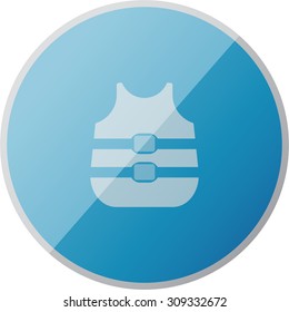 vector illustration of modern icon life vest