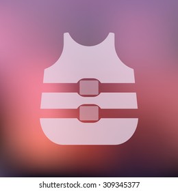 vector illustration of modern icon life vest