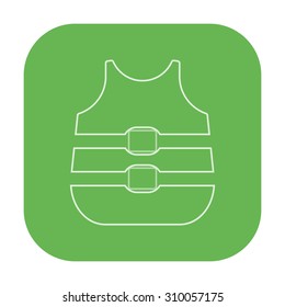 vector illustration of modern icon life vest
