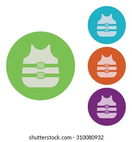 vector illustration of modern icon life vest
