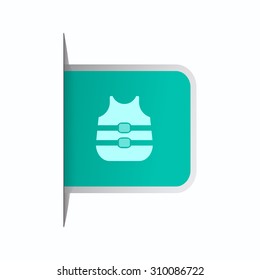 vector illustration of modern icon life vest