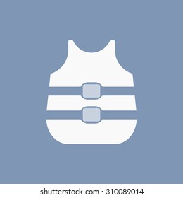 vector illustration of modern icon life vest