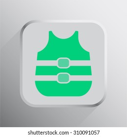 vector illustration of modern icon life vest