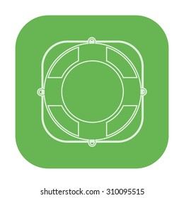 vector illustration of modern icon life preserver