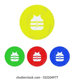 vector illustration of modern icon life vest