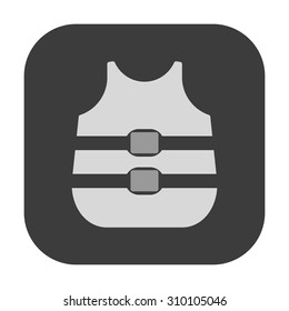 vector illustration of modern icon life vest