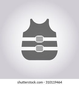 vector illustration of modern icon life vest