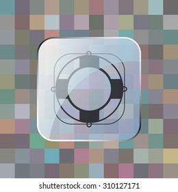 vector illustration of modern icon life preserver