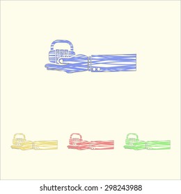 vector illustration of modern icon lock