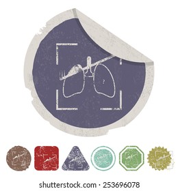 vector illustration of modern   icon lungs