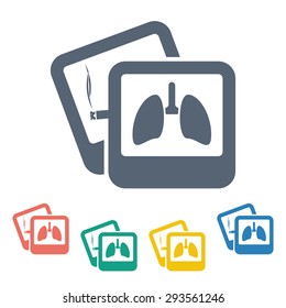 vector illustration of modern icon lungs
