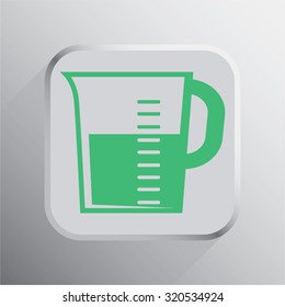 vector illustration of modern icon measuring cup
