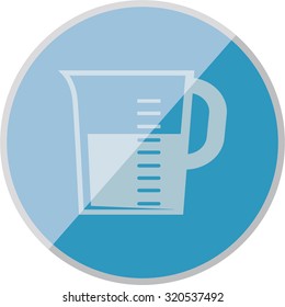 vector illustration of modern icon measuring cup
