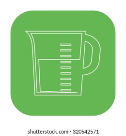 vector illustration of modern icon measuring cup