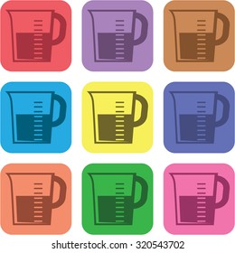 vector illustration of modern icon measuring cup