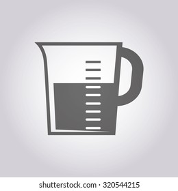 vector illustration of modern icon measuring cup