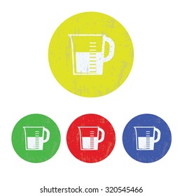 vector illustration of modern icon measuring cup