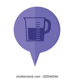 vector illustration of modern icon measuring cup