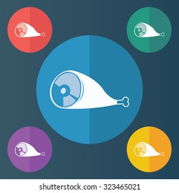 vector illustration of modern icon meat