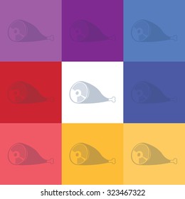 vector illustration of modern icon meat