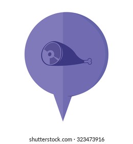 vector illustration of modern icon meat