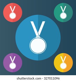 vector illustration of modern icon medal
