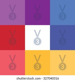 vector illustration of modern icon medal