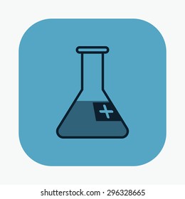 vector illustration of modern icon medical test tube