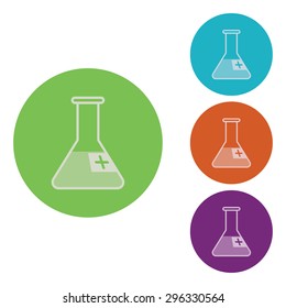 vector illustration of modern icon medical test tube