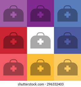 vector illustration of modern icon medical portfolio