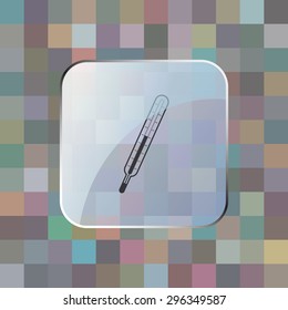 vector illustration of modern icon medical thermometer